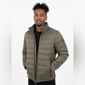 Guess Men's Khaki Puffer Jacket